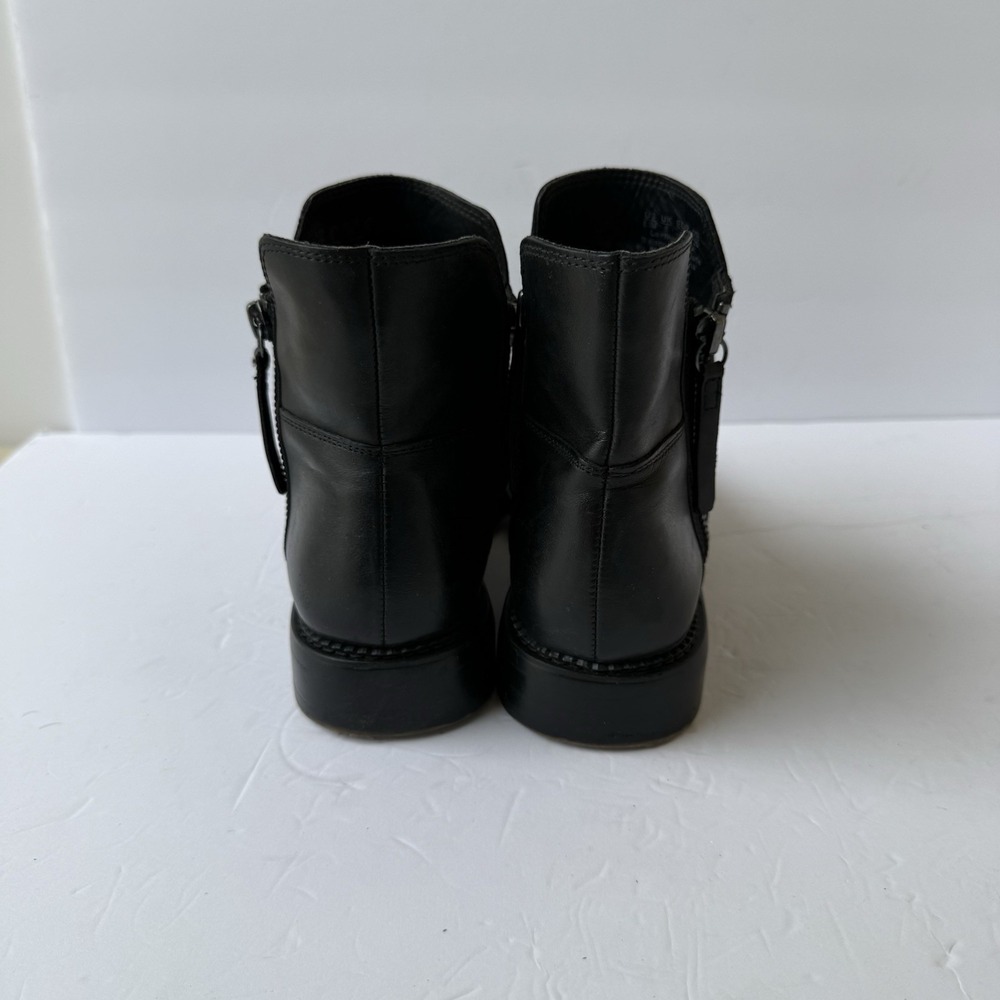 Franco Sarto Halford Women's Size 8.5 M Black Leather Ankle Boots Side Zip - Picture 3 of 7